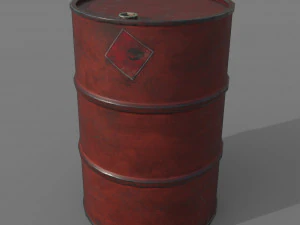 배럴 레드 더티 3D 모델