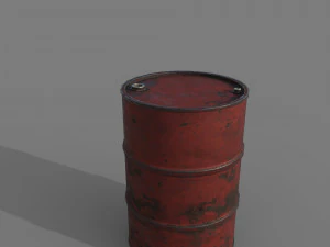 Barrel red rusty 3D Model