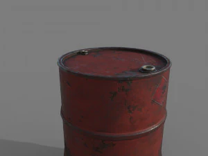 Barrel red rusty 3D Model