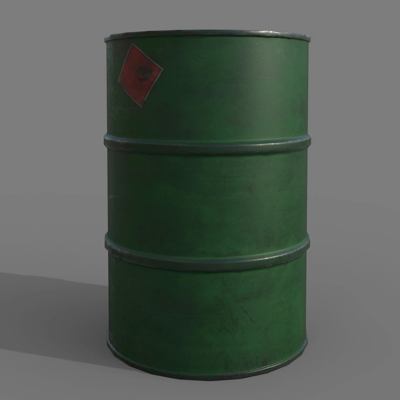 Barrel green dirty 3D Model .c4d .max .obj .3ds .fbx .stl .blend 