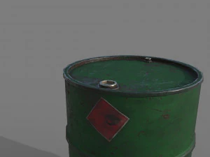 Vat groen roestig 3D Model