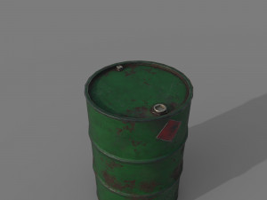 Barrel green rusty 3D Model