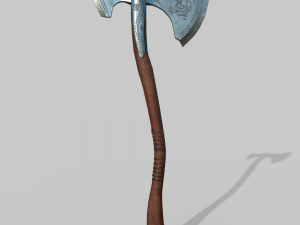 Viking steel ax 3D Model