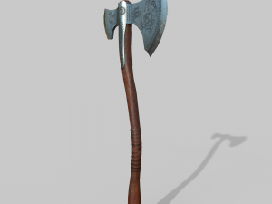 Viking steel ax 3D Model