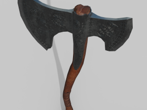 Viking steel ax 3D Model