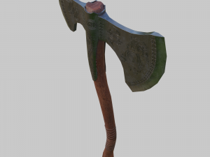 Viking steel ax 3D Model