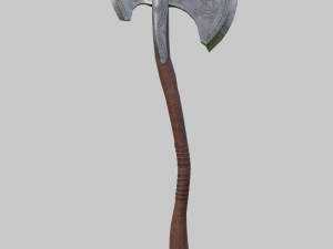 Viking steel ax 3D Model