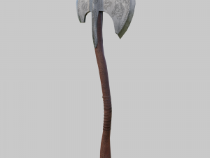 Viking steel ax 3D Model