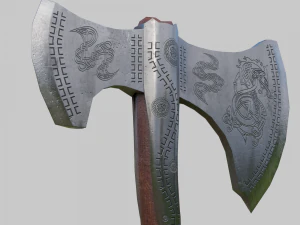 Machado de a&ccedil;o Viking Modelo 3D