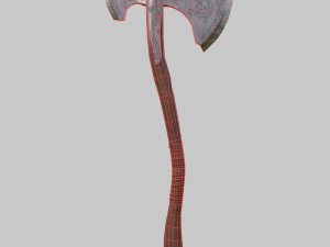 Viking steel ax 3D Model