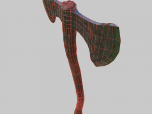 Viking steel ax 3D Model