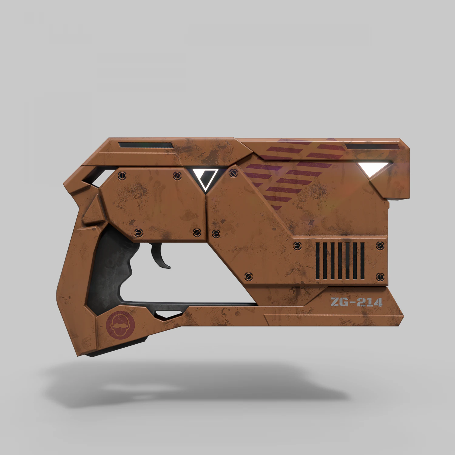 Sci-fi blaster 3D Model .c4d .max .obj .3ds .fbx .stl .blend 