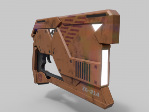 Sci-fi blaster Modelo 3D