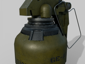 Futuristic grenade concept Modello 3D