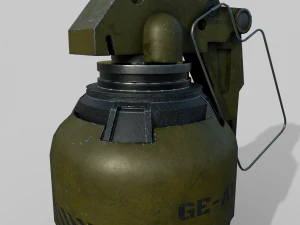 Futuristic grenade concept 3D Model