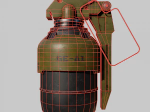 Futuristic grenade concept 3D Model