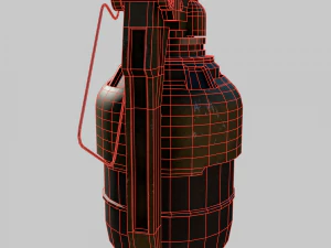 Futuristic grenade concept 3D Model