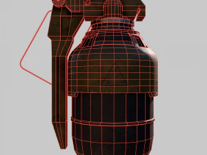 Futuristic grenade concept 3D Model