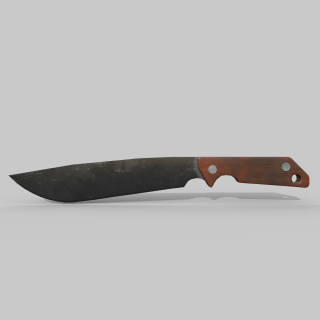 Kitchen knife 3D Модель .c4d .max .obj .3ds .fbx .stl .blend 