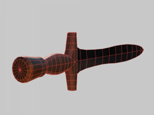 Sword with brass handle Modèle 3D