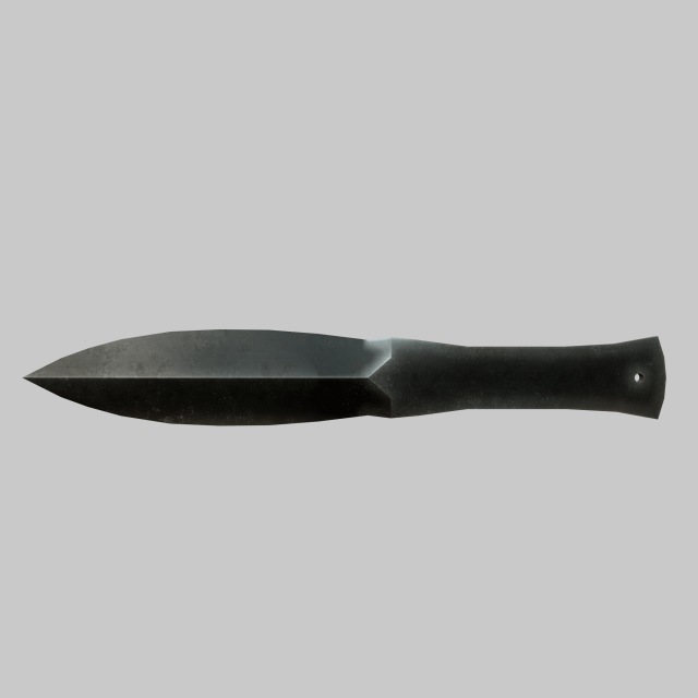 Throwing Knife 3D Model .c4d .max .obj .3ds .fbx .stl .blend 