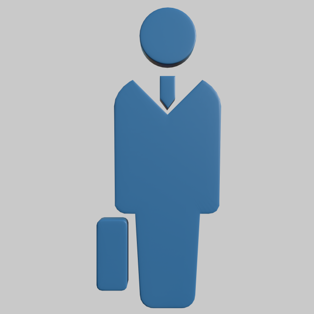 Sign officeman Modelo 3D .c4d .max .obj .3ds .fbx .stl .blend 