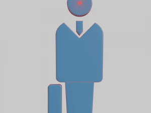 Sign officeman 3D Model