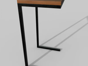 Table Hierro Madera Fullconfort 3D Model