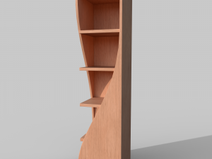 Rounded bookshelf 3D मॉडल