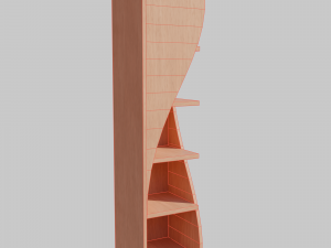 Rounded bookshelf 3D मॉडल