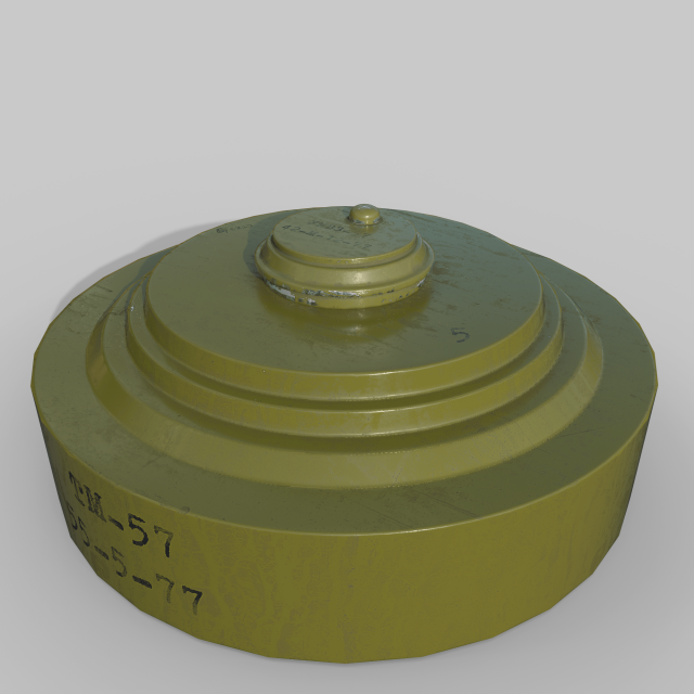 Mine TM-57 Model 3D .c4d .max .obj .3ds .fbx .stl .blend 