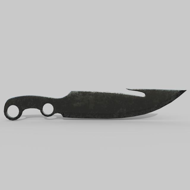 Hunters knife 3D 模型 .c4d .max .obj .3ds .fbx .stl .blend 