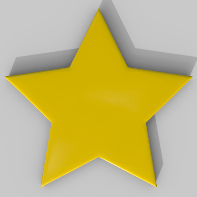 Simple star 3D Model .c4d .max .obj .3ds .fbx .stl .blend 