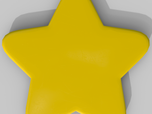 Simple star rounded corners 3D Модель