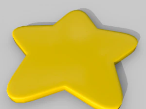 Simple star rounded corners 3D Model