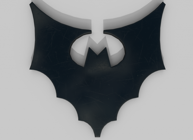 Bat silhouette Model 3D .c4d .max .obj .3ds .fbx .stl .blend 
