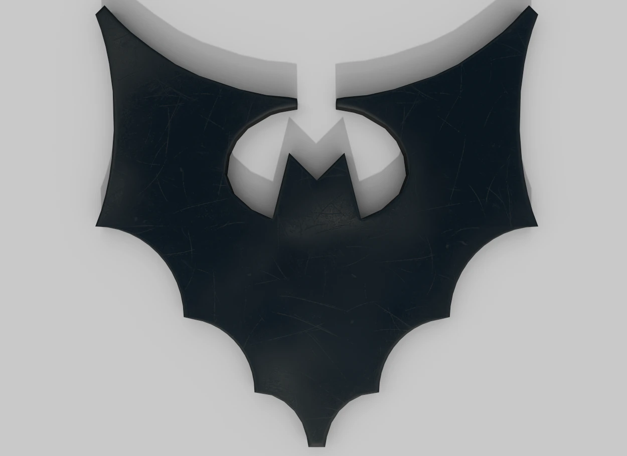Bat silhouette 3D Model .c4d .max .obj .3ds .fbx .stl .blend 