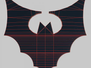 Bat silhouette 3D Model