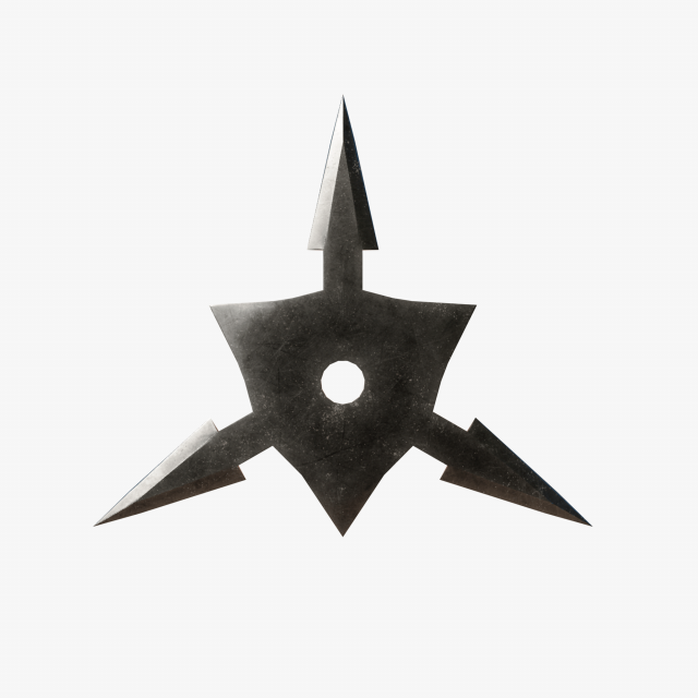 Ninja Shuriken, 3D CAD Model Library