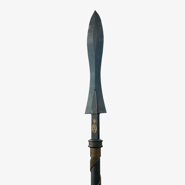 Spartan spear Model 3D .c4d .max .obj .3ds .fbx .stl .blend 