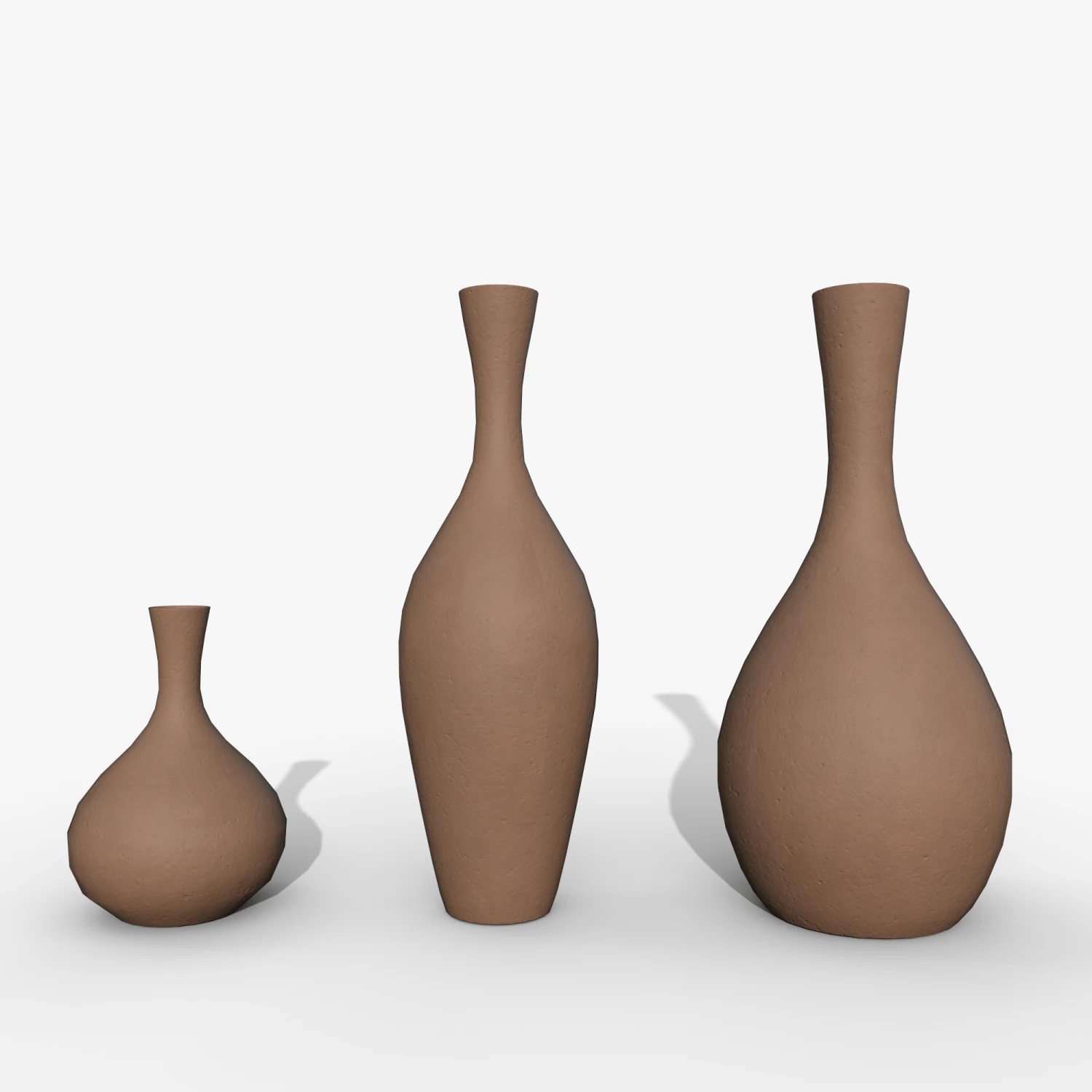 Vases asset Clay 3D Model .c4d .max .obj .3ds .fbx .stl .blend 
