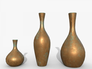 Vases asset Bronze oxidized 3D Model