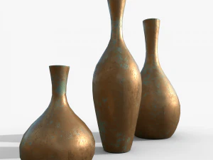 Vases asset Bronze oxidized 3D Model