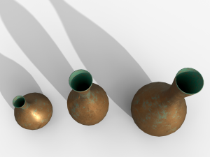 Vases asset Bronze oxidized Model 3D