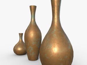 Vases asset Bronze oxidized Model 3D