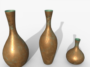 Vases asset Bronze oxidized Model 3D