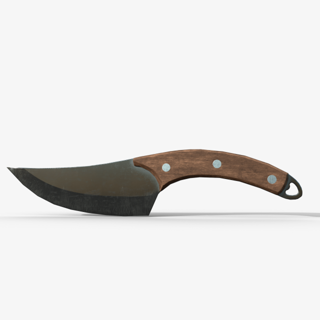 Short knife 3D-Modell .c4d .max .obj .3ds .fbx .stl .blend 