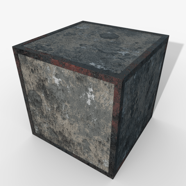 Concrete block 1m Modelo 3D .c4d .max .obj .3ds .fbx .stl .blend 