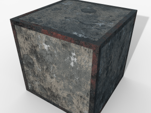 Concrete block 1m Modelo 3D