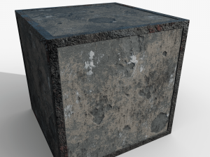 Concrete block 1m Modelo 3D